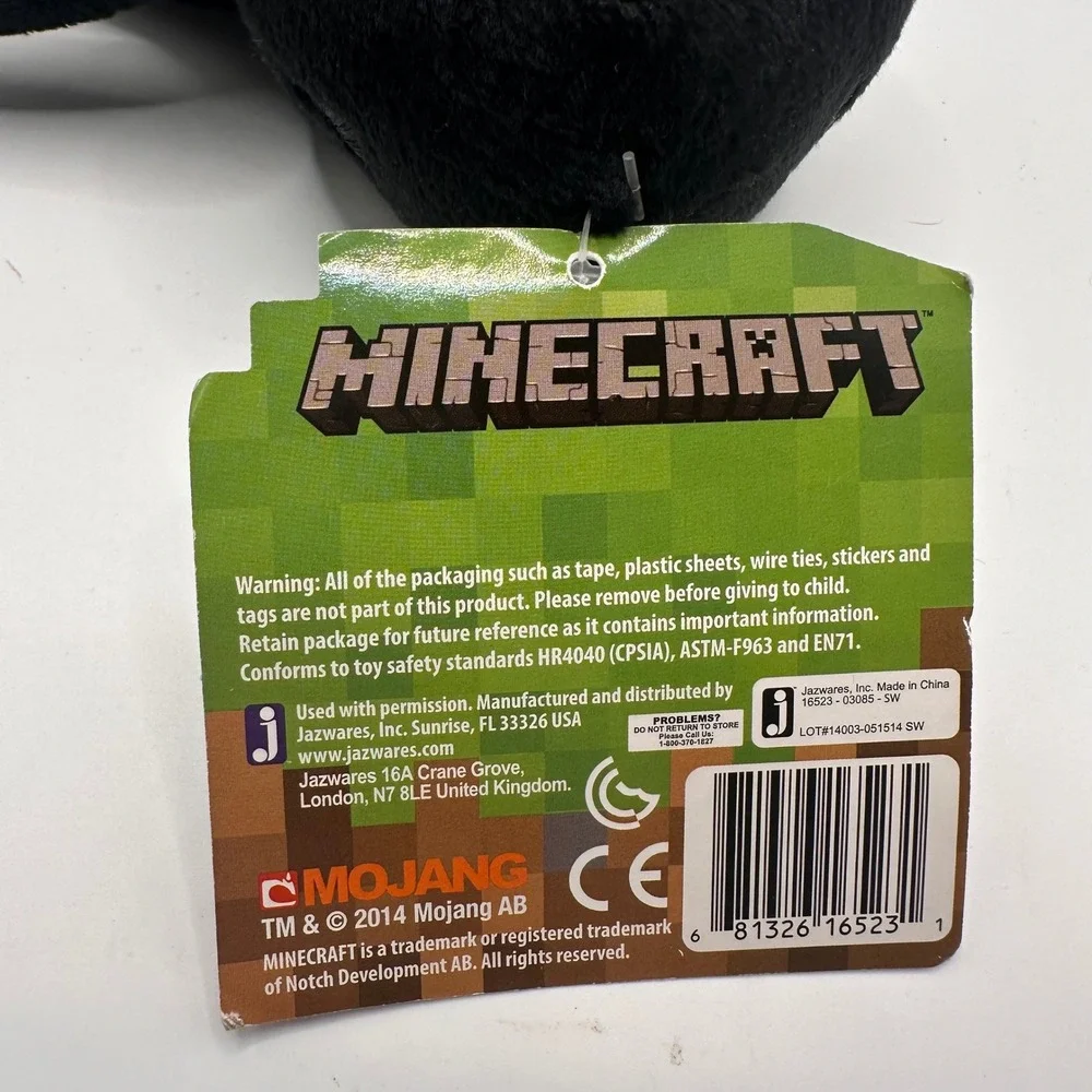 NWT Minecraft Overworld Enderman Plush Series 1 Jazwares Mojang 2014 Stuffed Toy